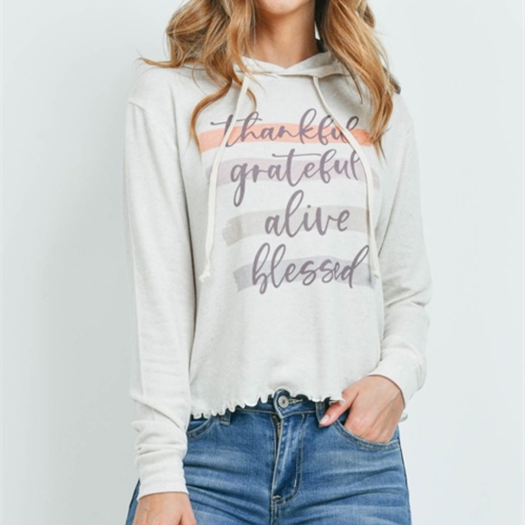 Trend Setter Diva Boutique Tops - THANKFUL, GRATEFUL, BLESSED Statement top